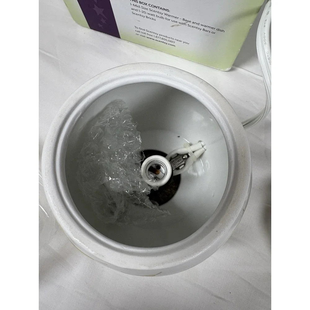 Scentsy Twinkle Mid-Size Ceramic Wax Warmer Stars Design – Tested Works